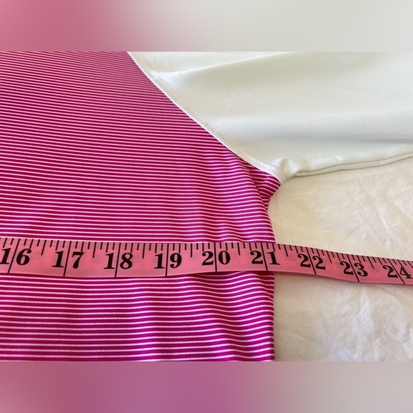 FootJoy | Women’s SZ XL | Long Sleeve 1/4 Zip Golf Shirt | Pink White | EUC - Picture 10 of 11